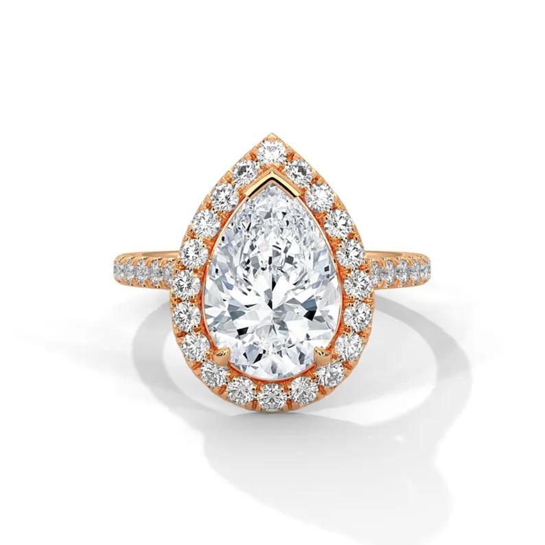 Pear , Majesty with Diamond HALO