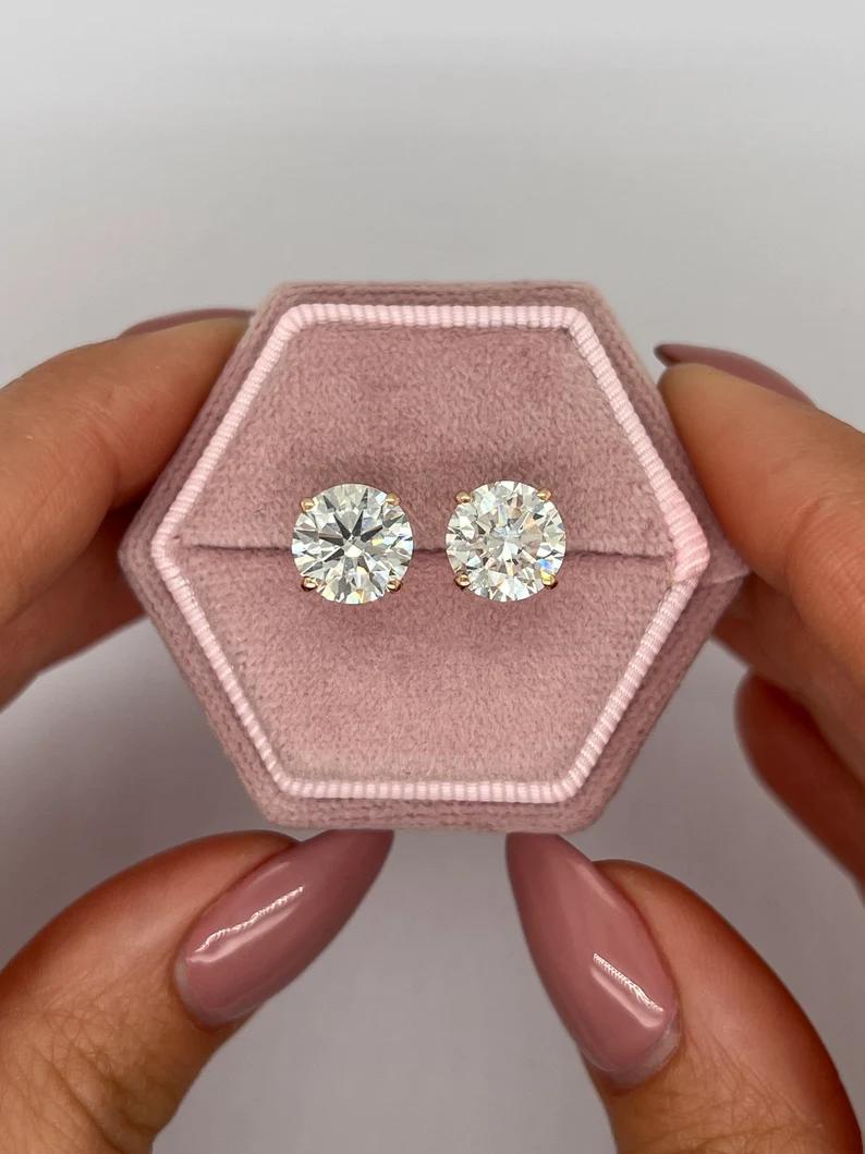 Moissanite Radiance Stud Earrings - Image 2
